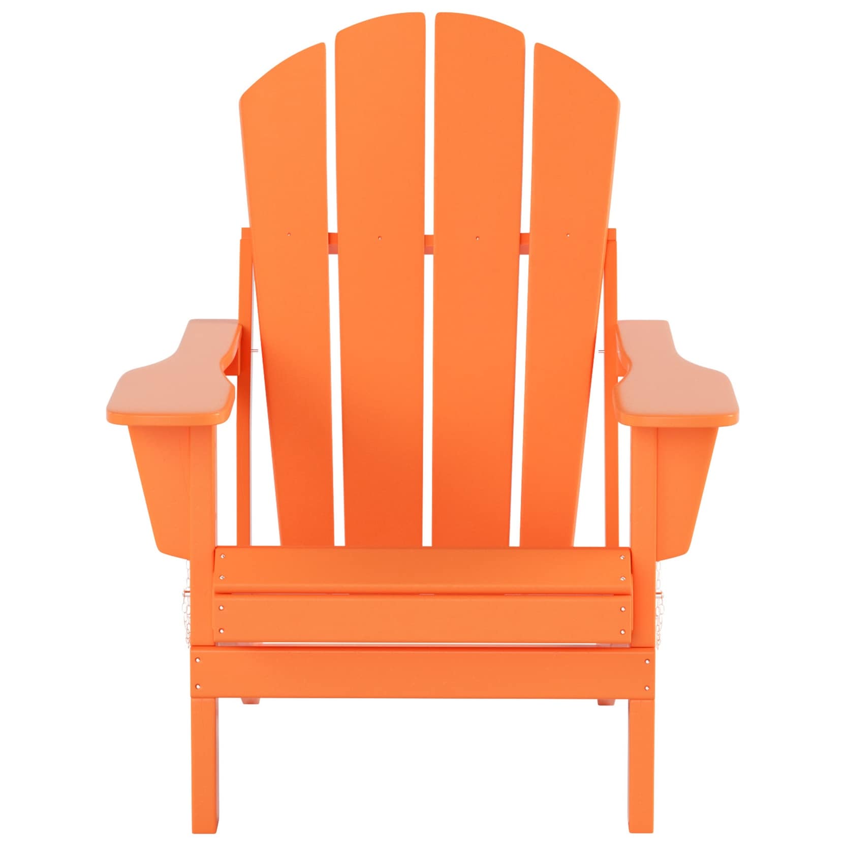 Chaise Adirondack pliable Polytrends Laguna en PEHD, toutes saisons, avec table d'appoint (ensemble de 2 pièces)