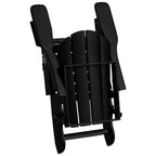 Chaise Adirondack pliable Polytrends Laguna en PEHD, toutes saisons, avec table d'appoint (ensemble de 2 pièces)