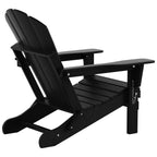 Chaise Adirondack pliable Polytrends Laguna en PEHD, toutes saisons, avec table d'appoint (ensemble de 2 pièces)