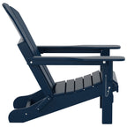 Chaise Adirondack pliable Polytrends Laguna en PEHD, toutes saisons, avec table d'appoint (ensemble de 2 pièces)