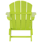Chaise Adirondack pliable Polytrends Laguna en PEHD, toutes saisons, avec table d'appoint (ensemble de 2 pièces)