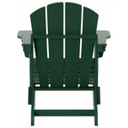 Chaise Adirondack pliable Polytrends Laguna en PEHD, toutes saisons, avec table d'appoint (ensemble de 2 pièces)