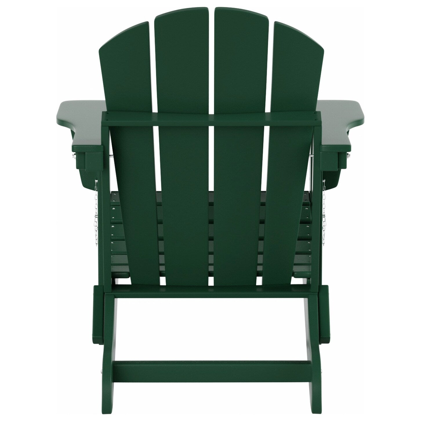Chaise Adirondack pliable Polytrends Laguna en PEHD, toutes saisons, avec table d'appoint (ensemble de 2 pièces)