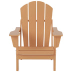 Chaise Adirondack pliable Polytrends Laguna en PEHD, toutes saisons, avec table d'appoint (ensemble de 2 pièces)