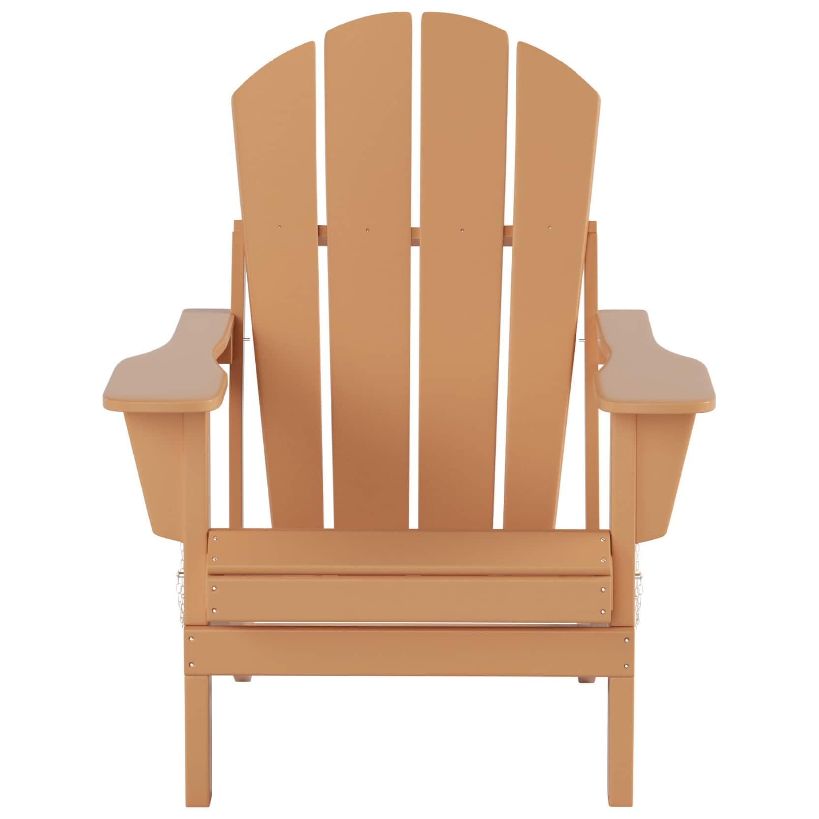 Chaise Adirondack pliable Polytrends Laguna en PEHD, toutes saisons, avec table d'appoint (ensemble de 2 pièces)
