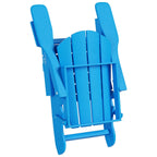 Chaise Adirondack pliable Polytrends Laguna en PEHD, toutes saisons, avec table d'appoint (ensemble de 2 pièces)