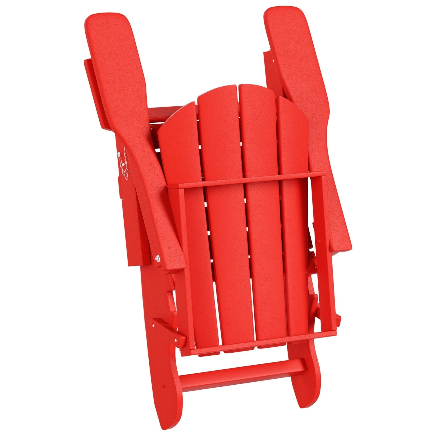 Chaise Adirondack pliable Polytrends Laguna en PEHD, toutes saisons, avec table d'appoint (ensemble de 2 pièces)