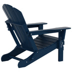 Chaise Adirondack pliable Polytrends Laguna en PEHD, toutes saisons, avec table d'appoint (ensemble de 2 pièces)