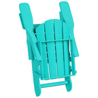 Chaise Adirondack pliable Polytrends Laguna en PEHD, toutes saisons, avec table d'appoint (ensemble de 2 pièces)