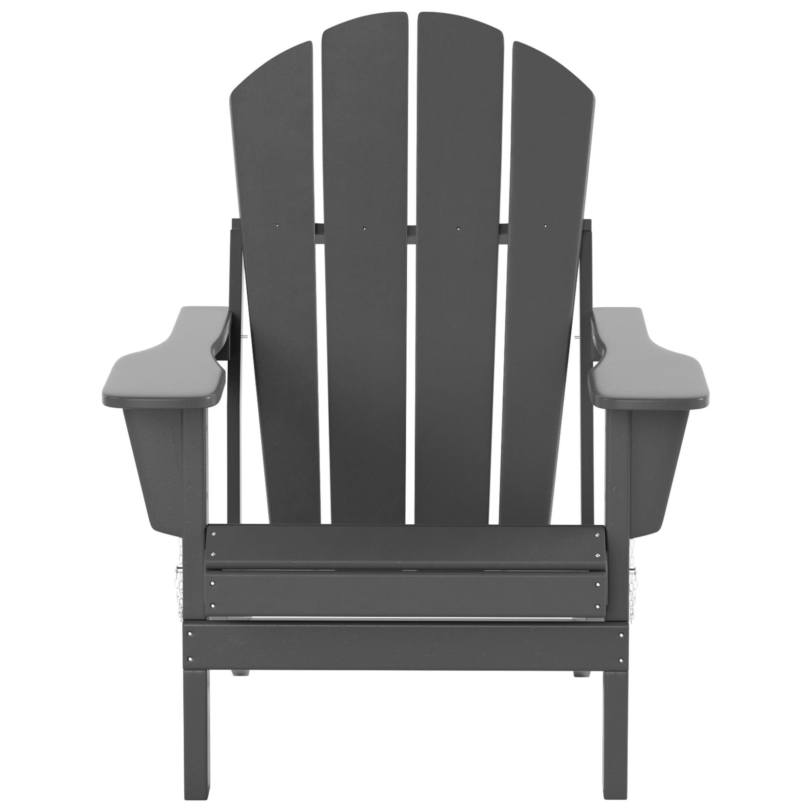 Chaise Adirondack pliable Polytrends Laguna en PEHD, toutes saisons, avec table d'appoint (ensemble de 2 pièces)
