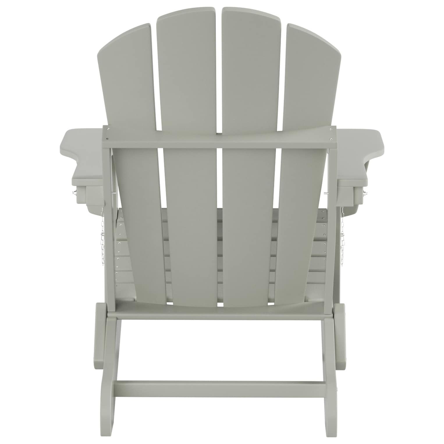 Chaise Adirondack pliable Polytrends Laguna en PEHD, toutes saisons, avec table d'appoint (ensemble de 2 pièces)