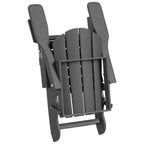 Chaise Adirondack pliable Polytrends Laguna en PEHD, toutes saisons, avec table d'appoint (ensemble de 2 pièces)