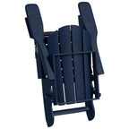 Chaise Adirondack pliable Polytrends Laguna en PEHD, toutes saisons, avec table d'appoint (ensemble de 2 pièces)