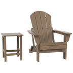 Chaise Adirondack pliable Polytrends Laguna en PEHD, toutes saisons, avec table d'appoint (ensemble de 2 pièces)