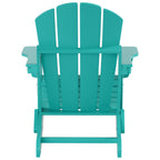 Chaise Adirondack pliable Polytrends Laguna en PEHD, toutes saisons, avec table d'appoint (ensemble de 2 pièces)
