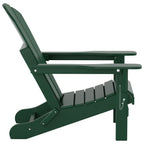 Chaise Adirondack pliable Polytrends Laguna en PEHD, toutes saisons, avec table d'appoint (ensemble de 2 pièces)