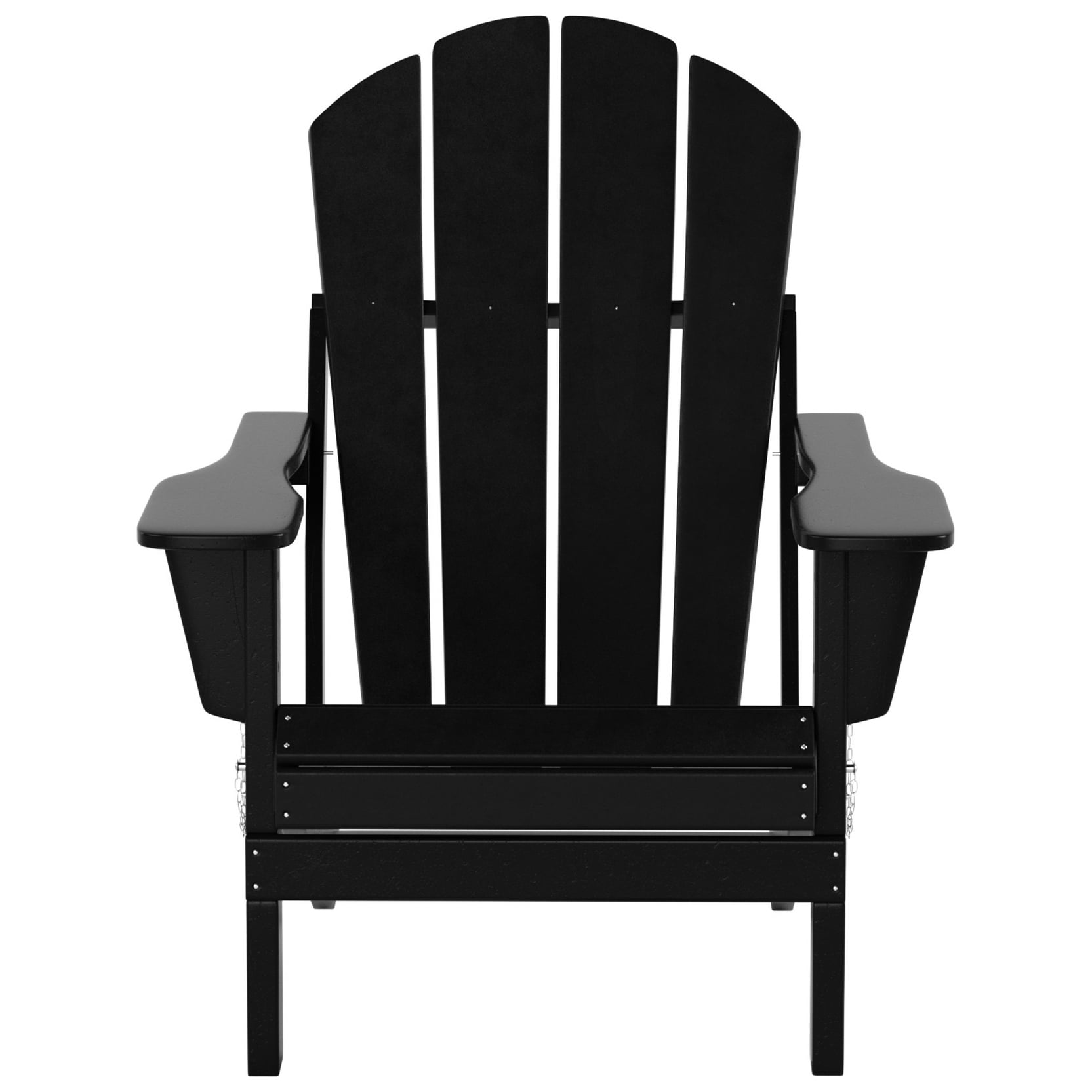 Chaise Adirondack pliable Polytrends Laguna en PEHD, toutes saisons, avec table d'appoint (ensemble de 2 pièces)