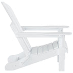 Chaise Adirondack pliable Polytrends Laguna en PEHD, toutes saisons, avec table d'appoint (ensemble de 2 pièces)