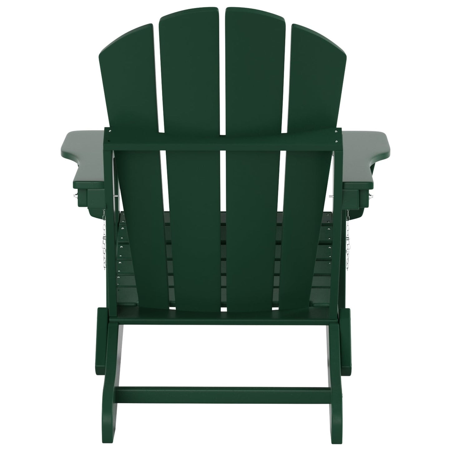 Chaises Adirondack pliables Polytrends Laguna en PEHD, toutes saisons, avec poufs (ensemble de 5 pièces)