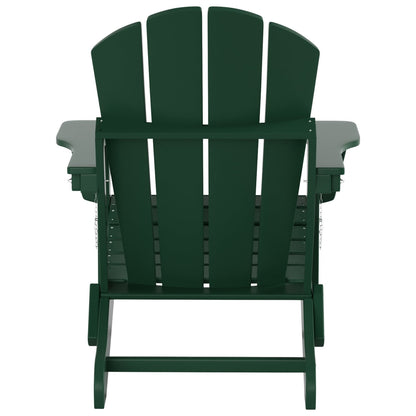 Chaises Adirondack pliables Polytrends Laguna en PEHD, toutes saisons, avec poufs (ensemble de 5 pièces)