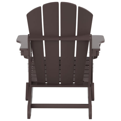Chaises Adirondack pliables Polytrends Laguna en PEHD, toutes saisons, avec poufs (ensemble de 5 pièces)