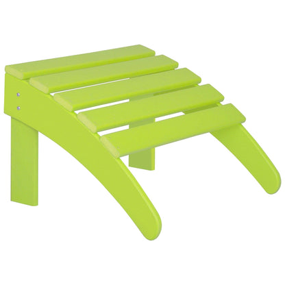 Chaises Adirondack pliables Polytrends Laguna en PEHD, toutes saisons, avec poufs (ensemble de 5 pièces)