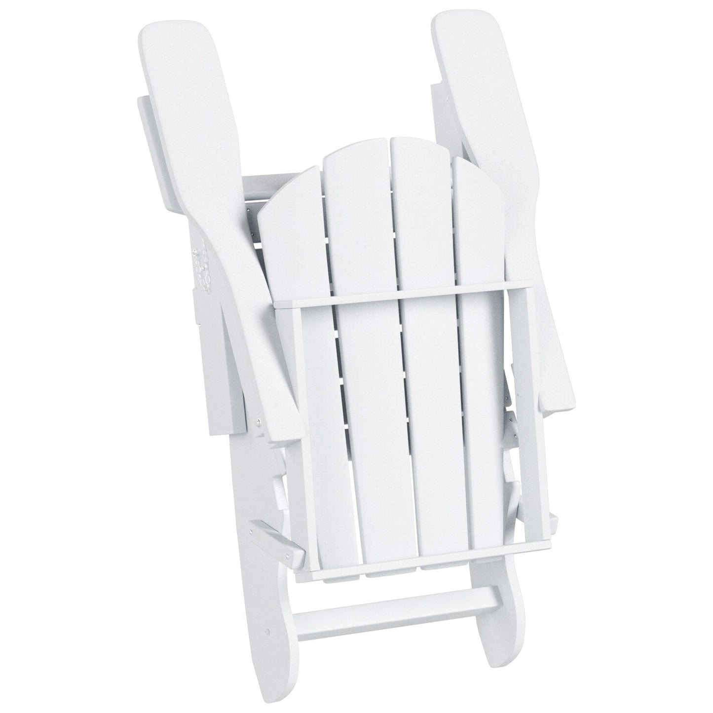 Chaises Adirondack pliables Polytrends Laguna en PEHD, toutes saisons, avec poufs (ensemble de 5 pièces)