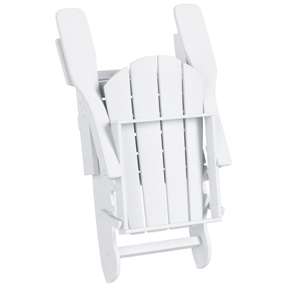 Chaises Adirondack pliables Polytrends Laguna en PEHD, toutes saisons, avec poufs (ensemble de 5 pièces)