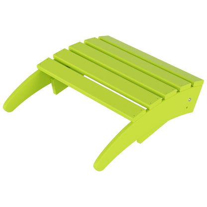 Chaises Adirondack pliables Polytrends Laguna en PEHD, toutes saisons, avec poufs (ensemble de 5 pièces)