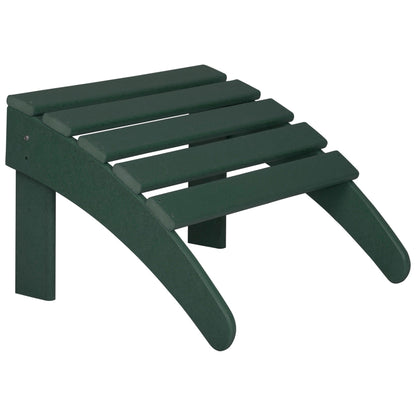 Chaises Adirondack pliables Polytrends Laguna en PEHD, toutes saisons, avec poufs (ensemble de 5 pièces)