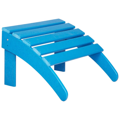 Chaises Adirondack pliables Polytrends Laguna en PEHD, toutes saisons, avec poufs (ensemble de 5 pièces)