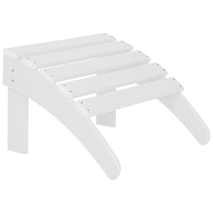 Chaises Adirondack pliables Polytrends Laguna en PEHD, toutes saisons, avec poufs (ensemble de 5 pièces)