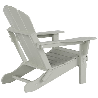 Chaises Adirondack pliables Polytrends Laguna en PEHD, toutes saisons, avec poufs (ensemble de 5 pièces)