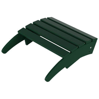 Chaises Adirondack pliables Polytrends Laguna en PEHD, toutes saisons, avec poufs (ensemble de 5 pièces)