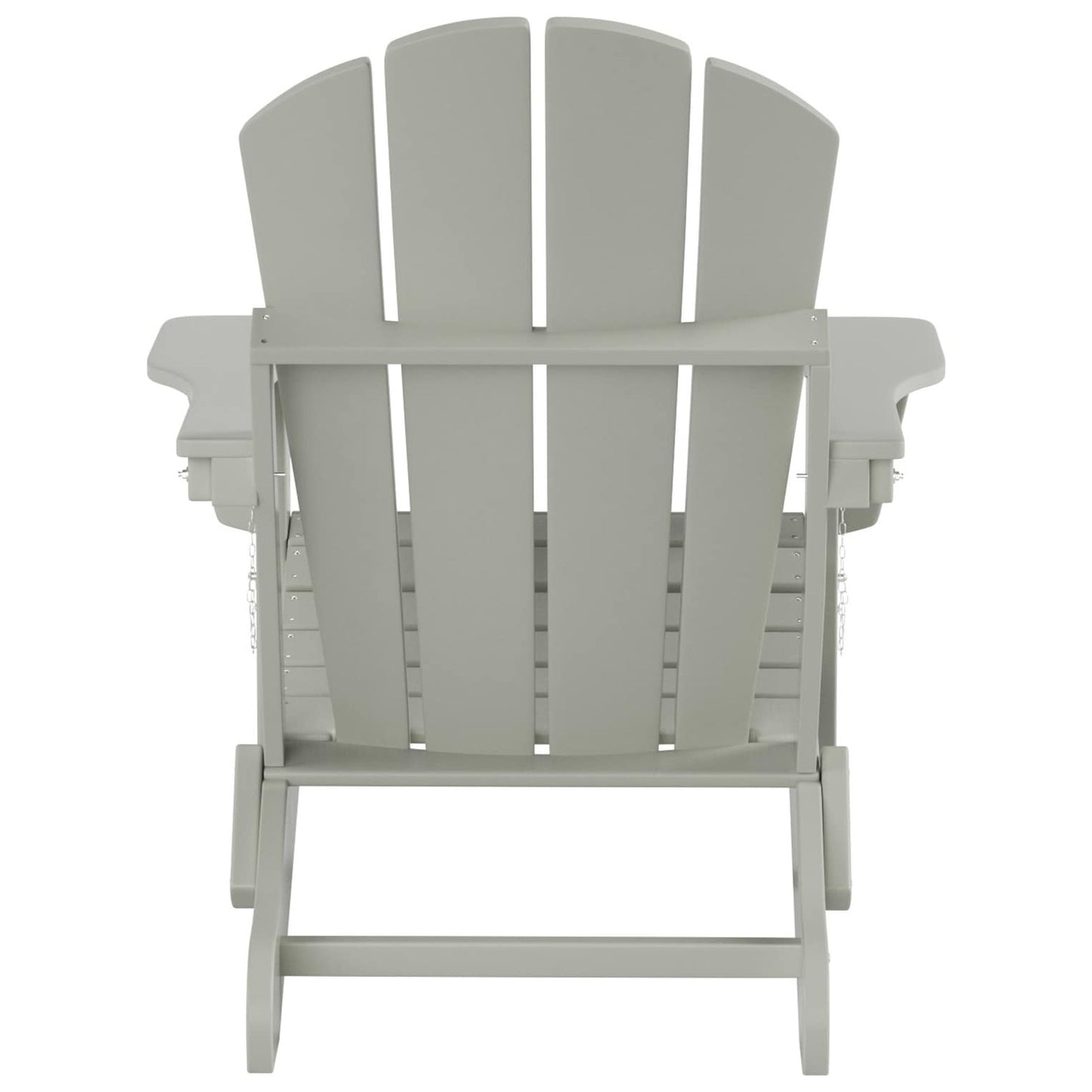 Chaises Adirondack pliables Polytrends Laguna en PEHD, toutes saisons, avec poufs (ensemble de 5 pièces)