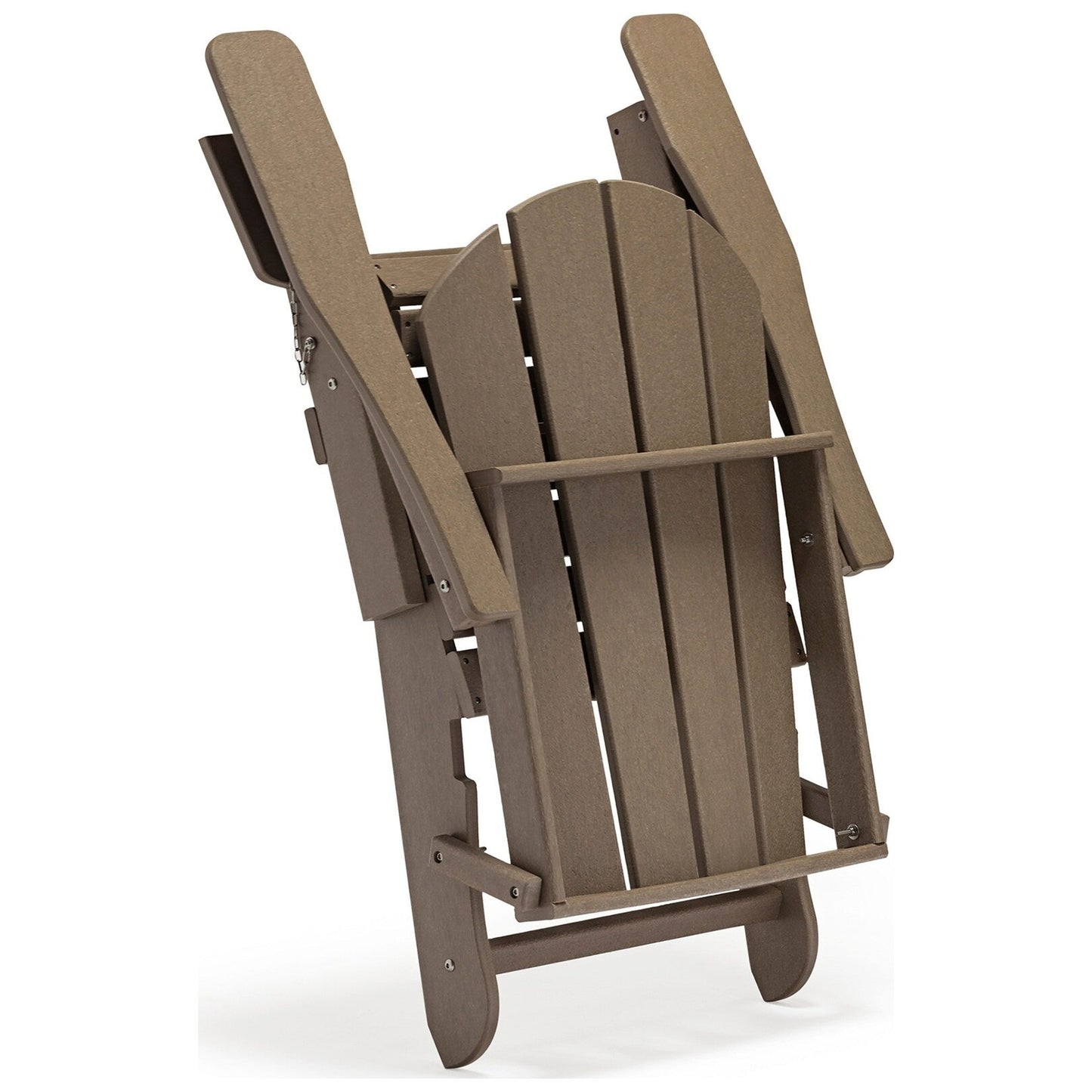 Chaises Adirondack pliables Polytrends Laguna en PEHD, toutes saisons, avec poufs (ensemble de 5 pièces)