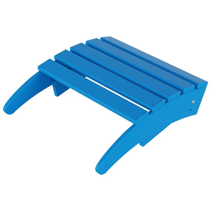 Chaises Adirondack pliables Polytrends Laguna en PEHD, toutes saisons, avec poufs (ensemble de 5 pièces)