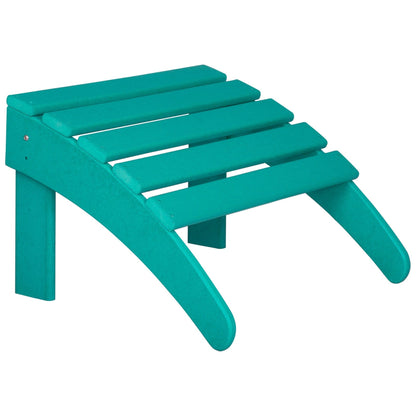 Chaises Adirondack pliables Polytrends Laguna en PEHD, toutes saisons, avec poufs (ensemble de 5 pièces)