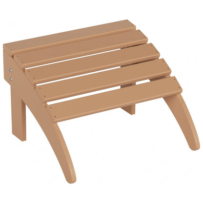 Chaises Adirondack pliables Polytrends Laguna en PEHD, toutes saisons, avec poufs (ensemble de 5 pièces)