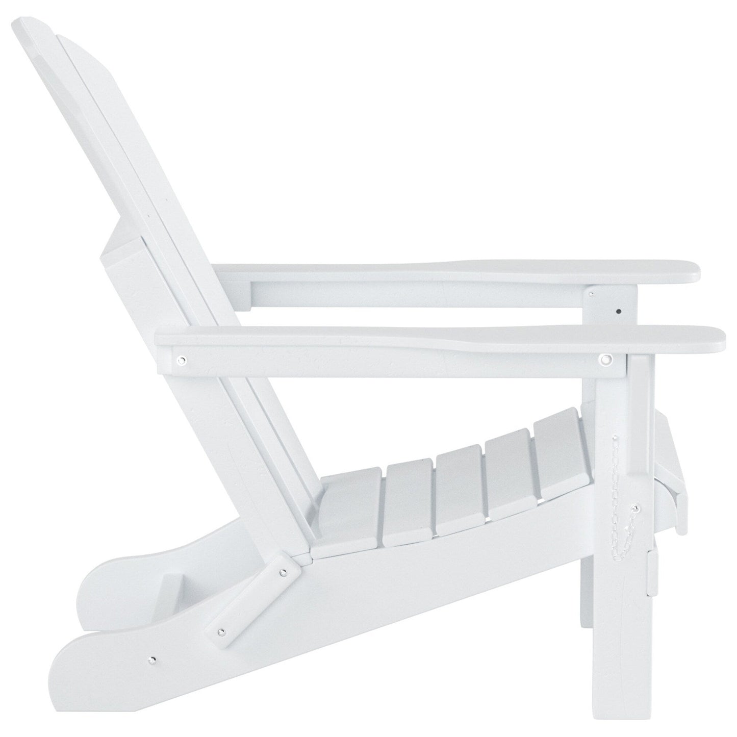 Chaises Adirondack pliables Polytrends Laguna en PEHD, toutes saisons, avec poufs (ensemble de 5 pièces)