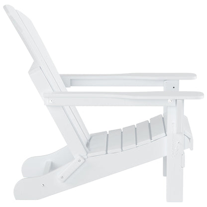 Chaises Adirondack pliables Polytrends Laguna en PEHD, toutes saisons, avec poufs (ensemble de 5 pièces)