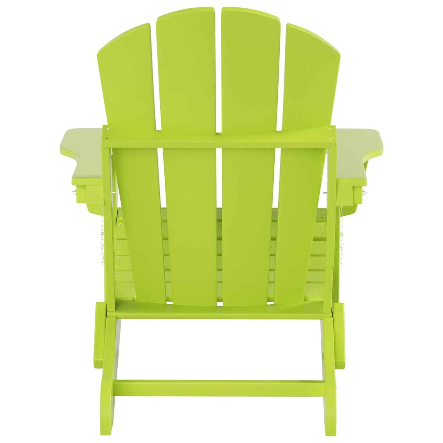 Chaises Adirondack pliables Polytrends Laguna en PEHD, toutes saisons, avec poufs (ensemble de 5 pièces)