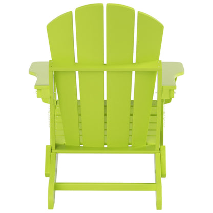 Chaises Adirondack pliables Polytrends Laguna en PEHD, toutes saisons, avec poufs (ensemble de 5 pièces)