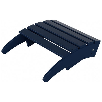 Chaises Adirondack pliables Polytrends Laguna en PEHD, toutes saisons, avec poufs (ensemble de 5 pièces)