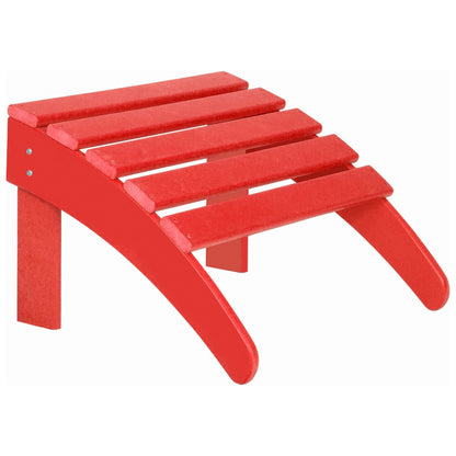 Chaises Adirondack pliables Polytrends Laguna en PEHD, toutes saisons, avec poufs (ensemble de 5 pièces)