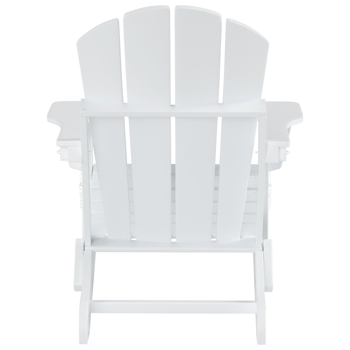 Chaises Adirondack pliables Polytrends Laguna en PEHD, toutes saisons, avec poufs (ensemble de 5 pièces)