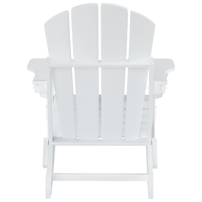 Chaises Adirondack pliables Polytrends Laguna en PEHD, toutes saisons, avec poufs (ensemble de 5 pièces)