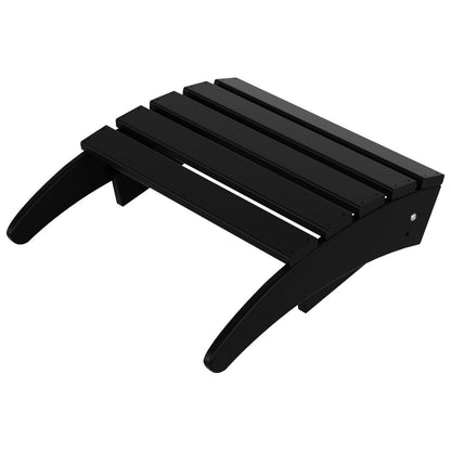 Chaises Adirondack pliables Polytrends Laguna en PEHD, toutes saisons, avec poufs (ensemble de 5 pièces)