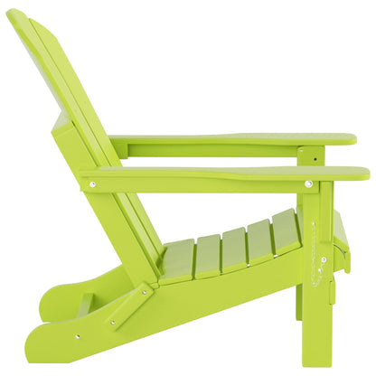 Ensemble de 5 chaises Adirondack pliables Polytrends Laguna en PEHD pour patio extérieur, toutes saisons