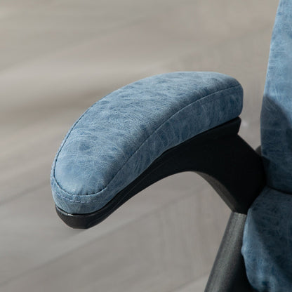 Fauteuil de bureau inclinable pivotant à 360° en cuir PU avec massage par vibrations, chauffage lombaire et hauteur réglable